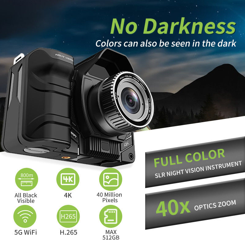 Full Color Image Intensifier Night Vision 10x Digital Infrared Binocular